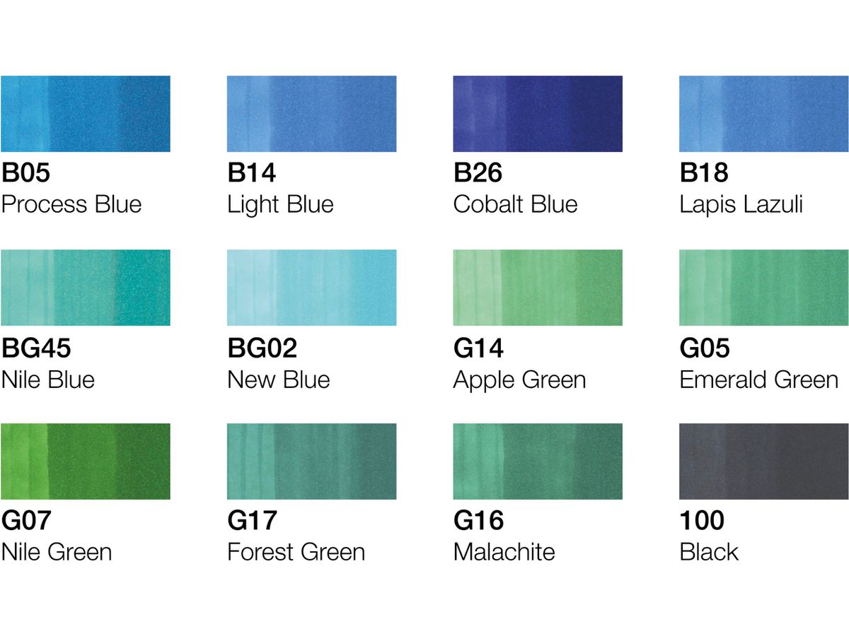 COPIC Marker Classic 20075703 Environment, 12 pz. (4013695257112)