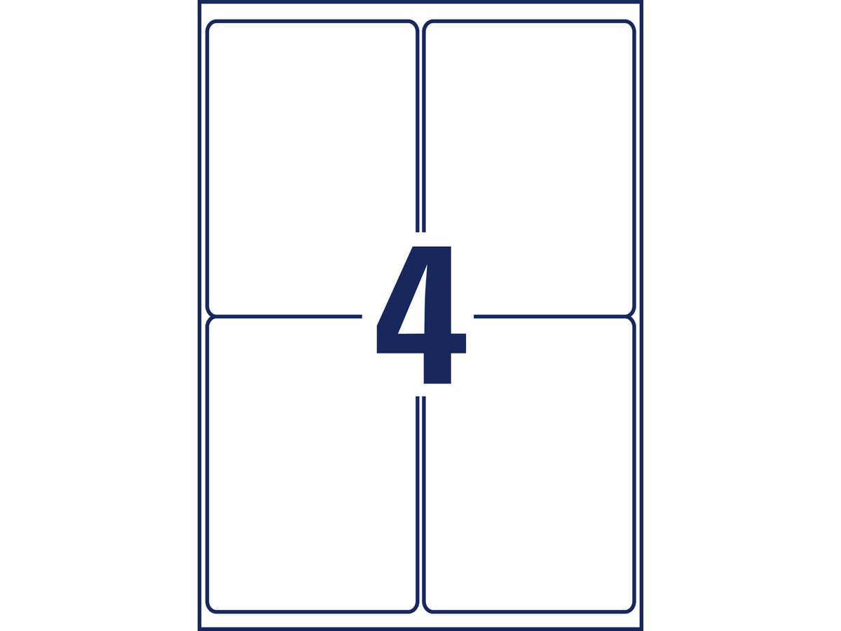 AVERY ZWECKFORM Etiketten 99,1x13mm L7769-40 weiss, glossy 160 Stück (4004182230275)