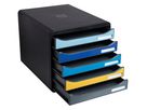 EXACOMPTA Cassettiera BeeBlue A4+ 3094202D Big Box Plus, 5 scomp. (9002494309424)
