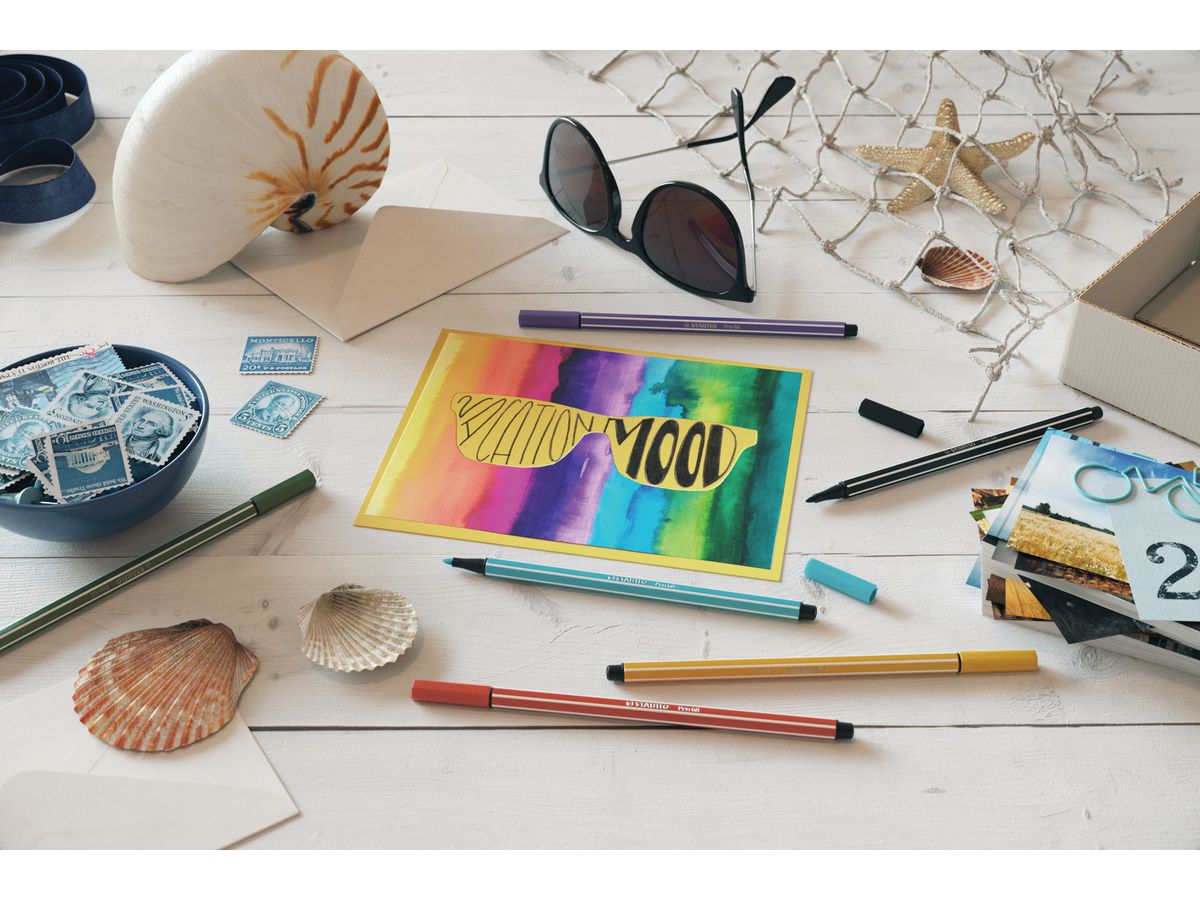 STABILO Penna Fibre 68 1mm 6806-1 6 colori neon (4006381132503)