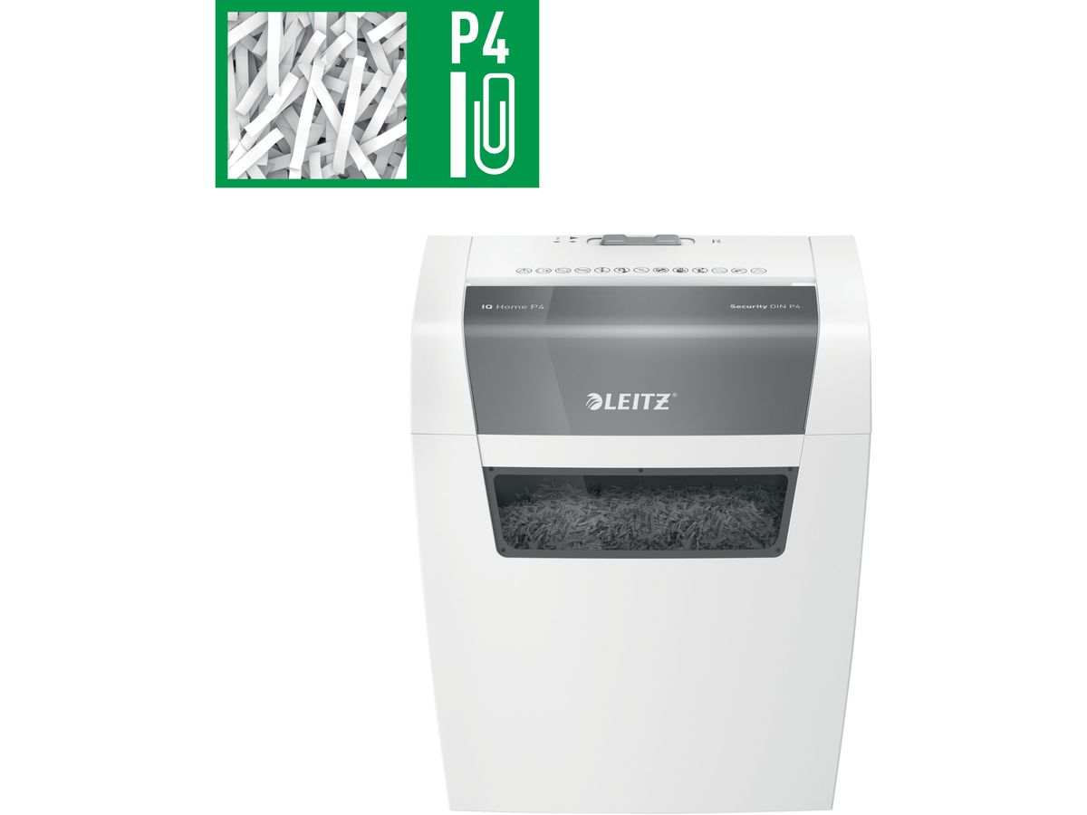 LEITZ Distruggi documenti IQ 80340000 Home, P-4, 15lt (4002432128464)