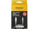 INTENSO Cable USB-A to Lightning 7902102 1.5 m, Nylon white (4034303033867)
