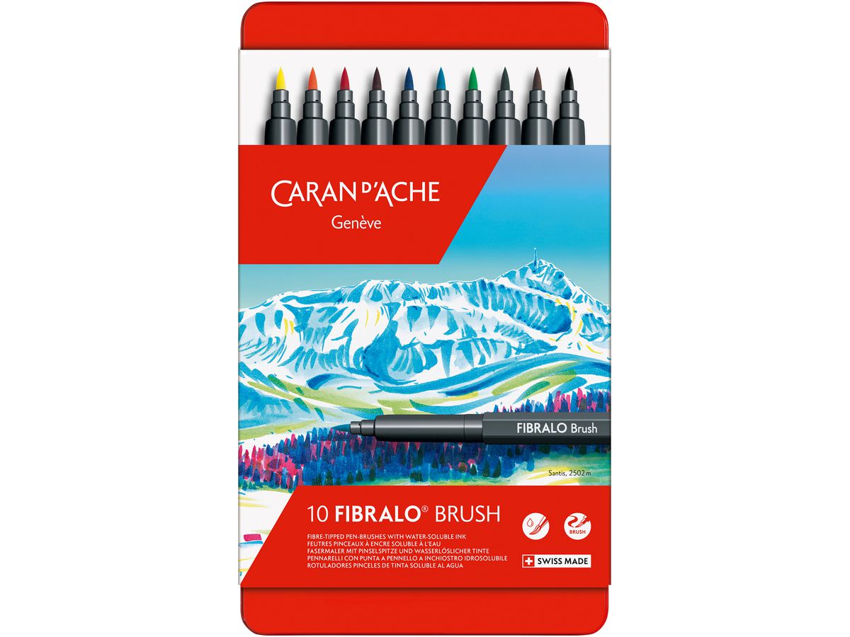 CARAN D'ACHE Classic Fibralo Brush 0.5-5mm 186.310 10 Farben ass. (7630002343459)