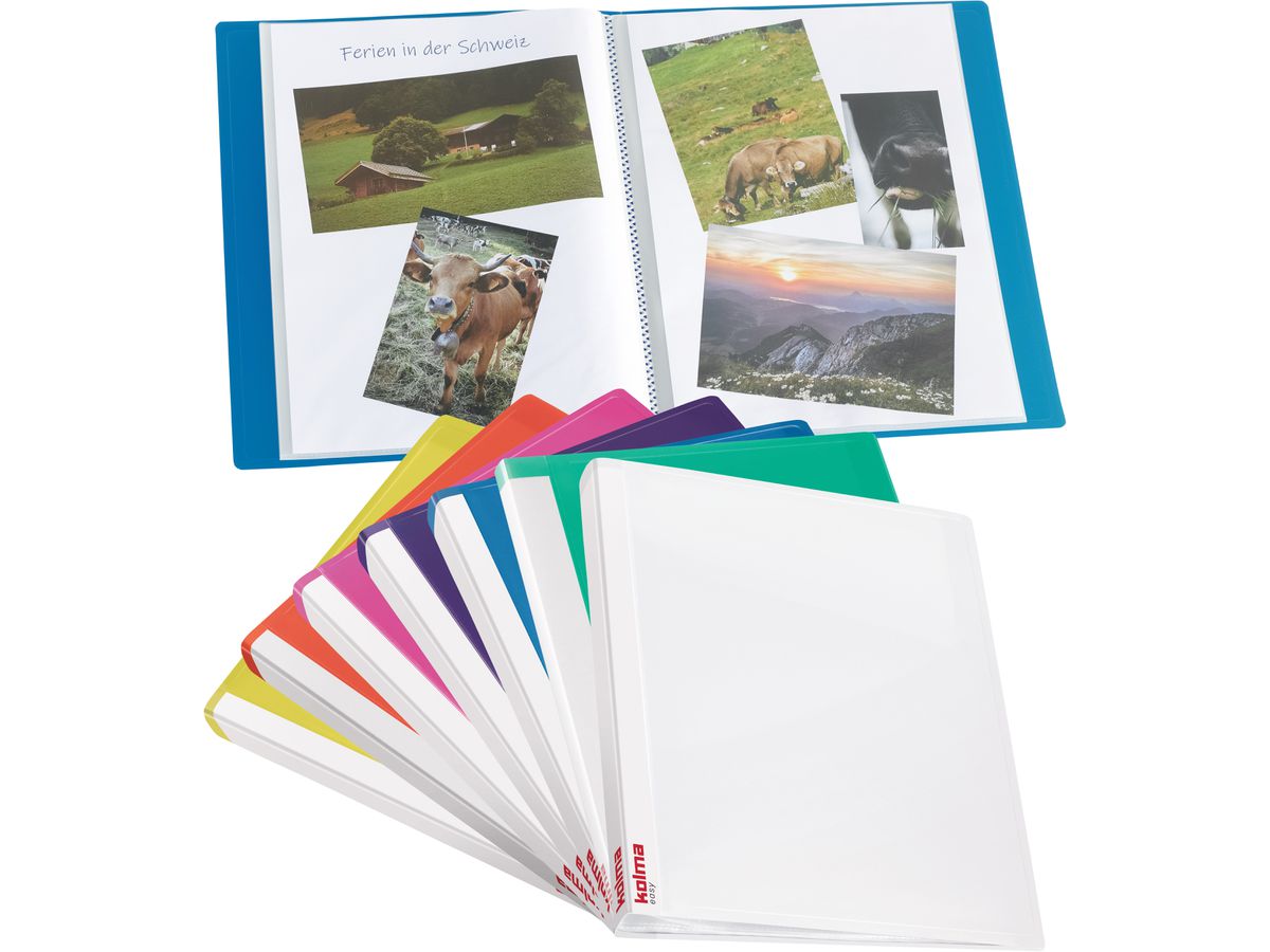 KOLMA Livre de présent. Easy A4 03.752.00 transparent 20 poches (7611967031285)