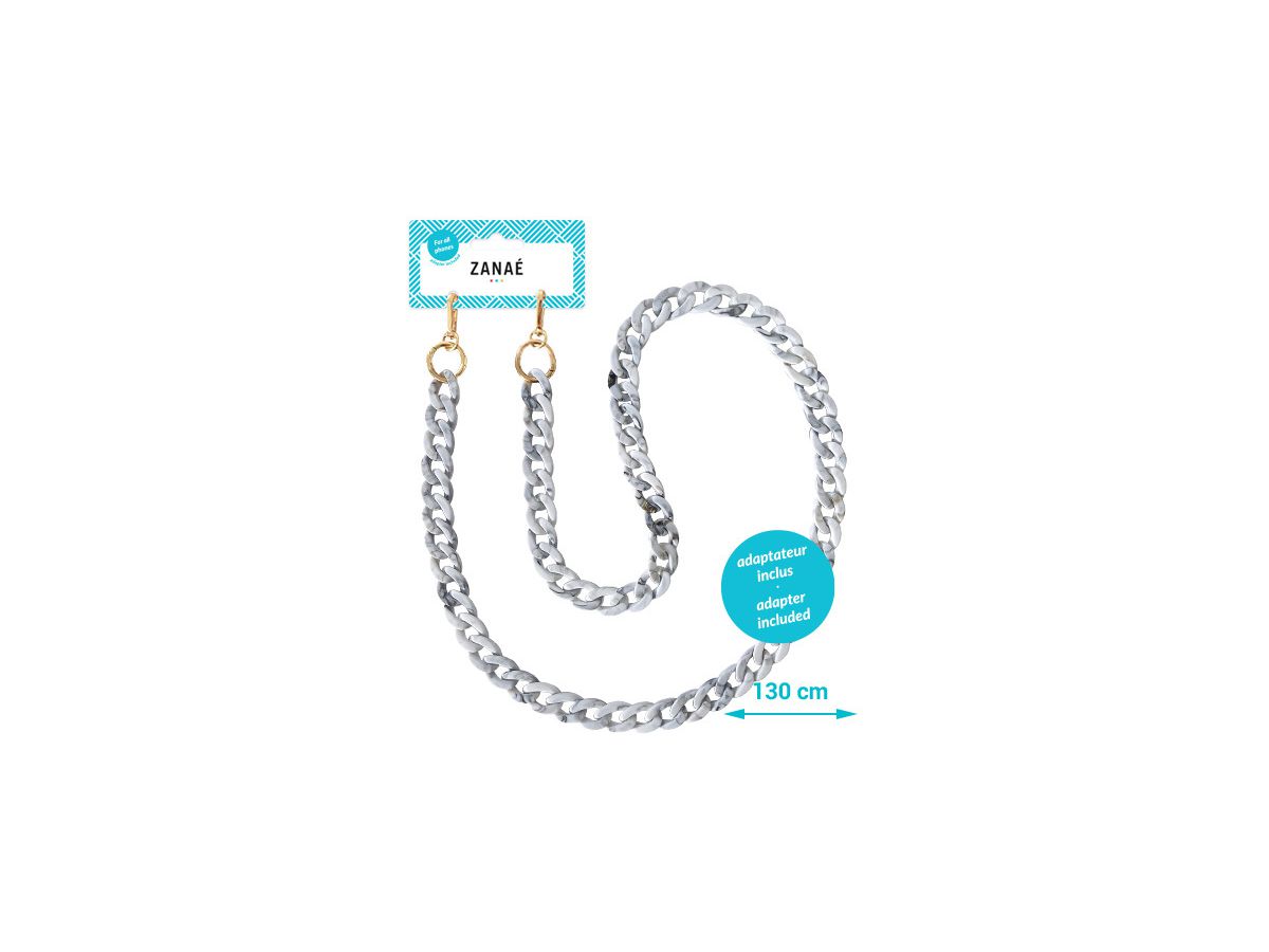 ZANAÉ Phone Necklace Turtle 17441 Mineral Winter grey (3663838174410)