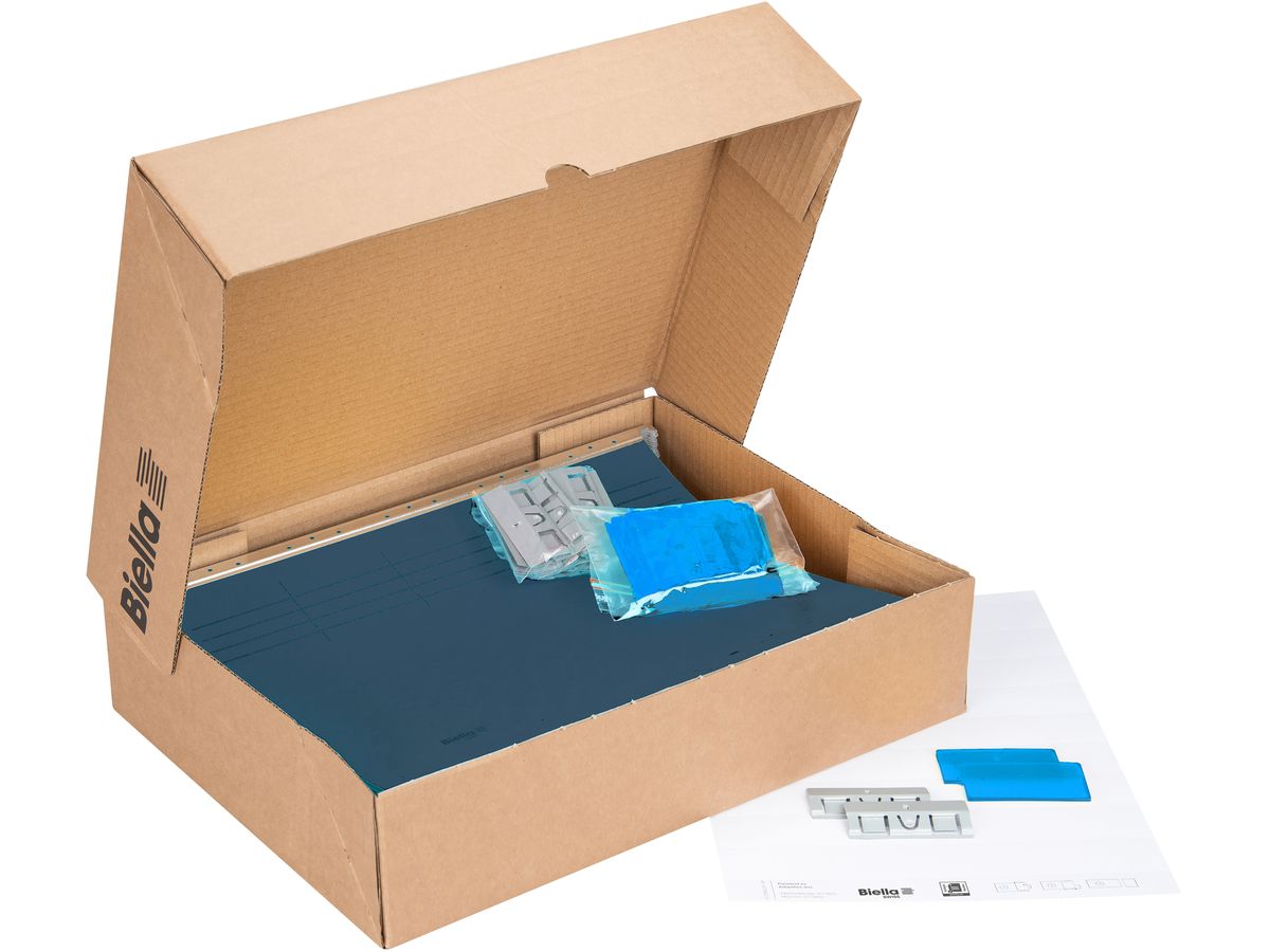 BIELLA Set cartelle sosp. 32x25 A4 27125505U blu 32x25cm 25 pcs. (7611365250394)