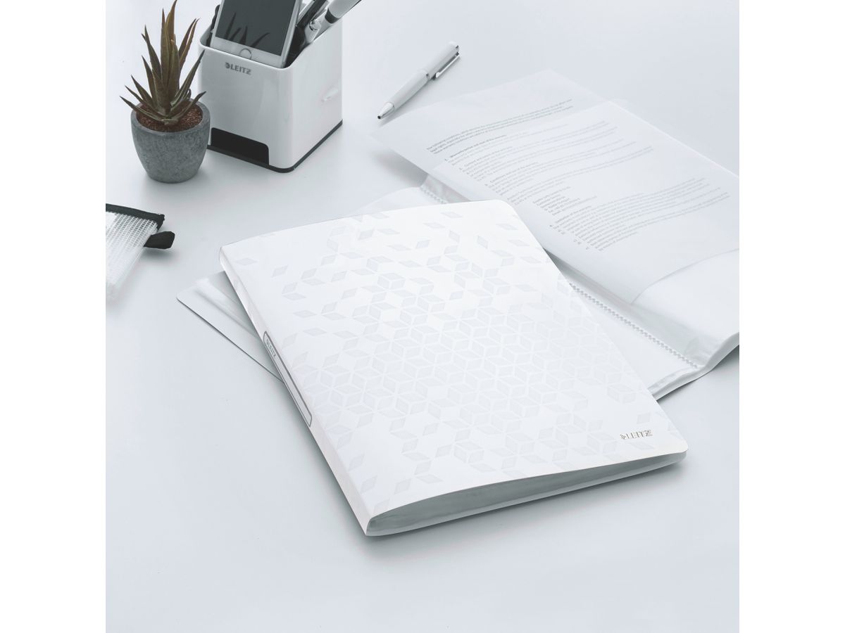 LEITZ Sichtbuch WOW PP A4 4631-00-01 weiss 20 Taschen (4002432121168)