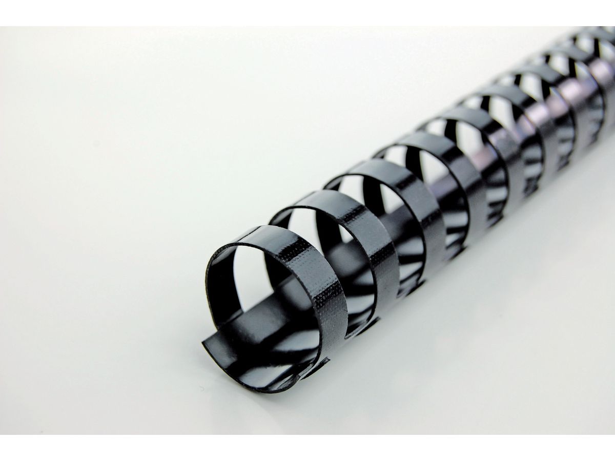 GBC Baguettes de reliure 22mm A4 4028602 noir, 21 anneaux 100 pcs. (0033816048133)