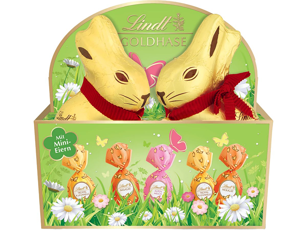 LINDT Lapin d'or nid 668656 assorti (4000539604843)