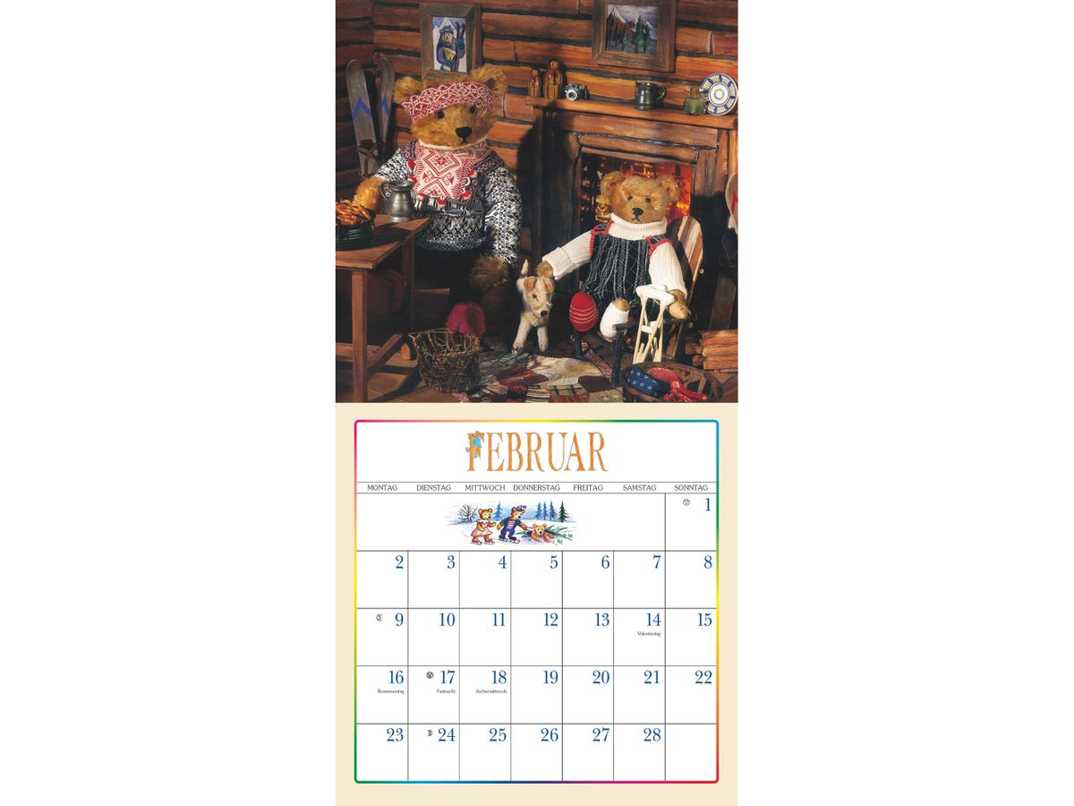 DUMONT Bildkalender 2026 260816 Der Teddybär DE 30x30cm (4069095008168)