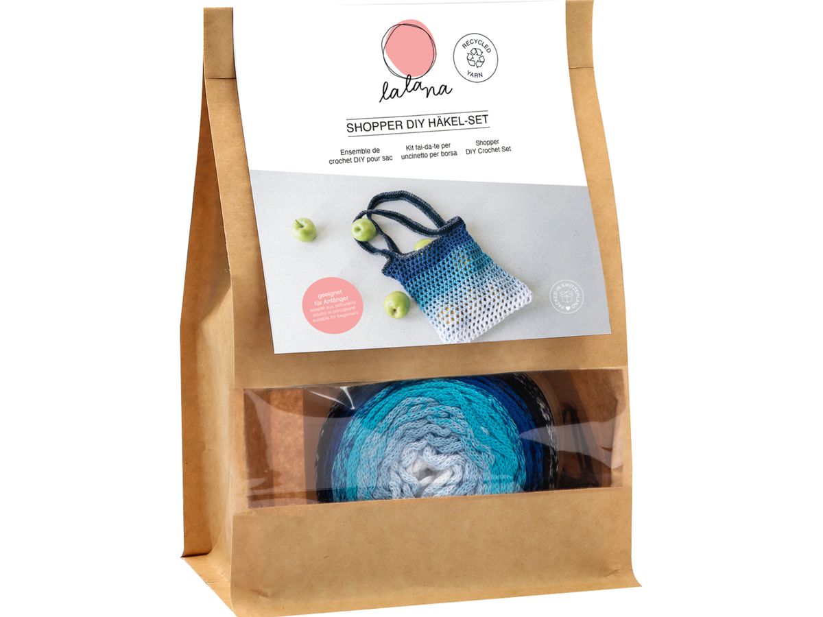 I AM CREATIVE Shopper DIY kit de crochet 1000-1086 bleu (7611983247097)