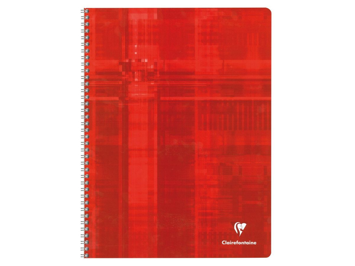 CLAIREFONTAINE Carnet spirale ass. A4 8352 5mm, quadrillé 90 feuilles (3329680835205)
