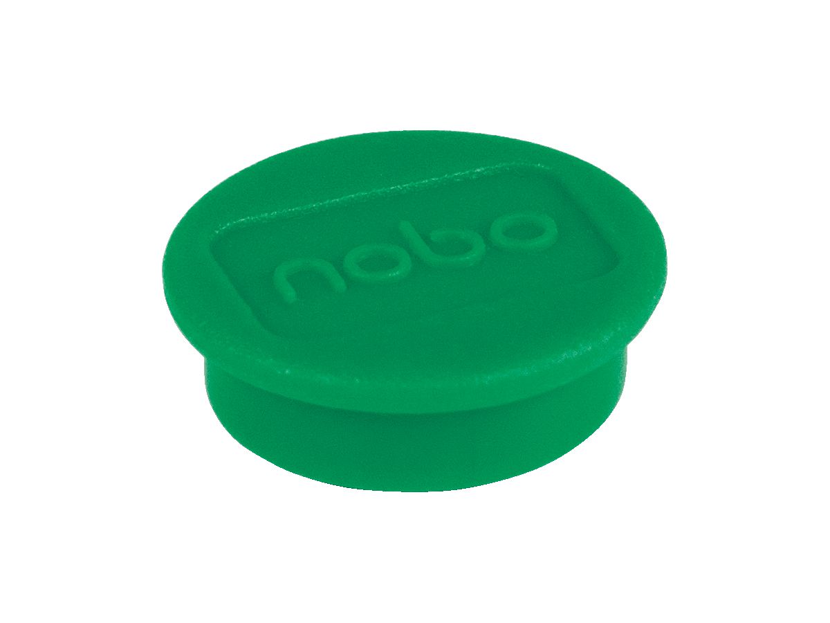 NOBO Magnet rund 13mm 1915289 grün 10 Stück (5028252611114)