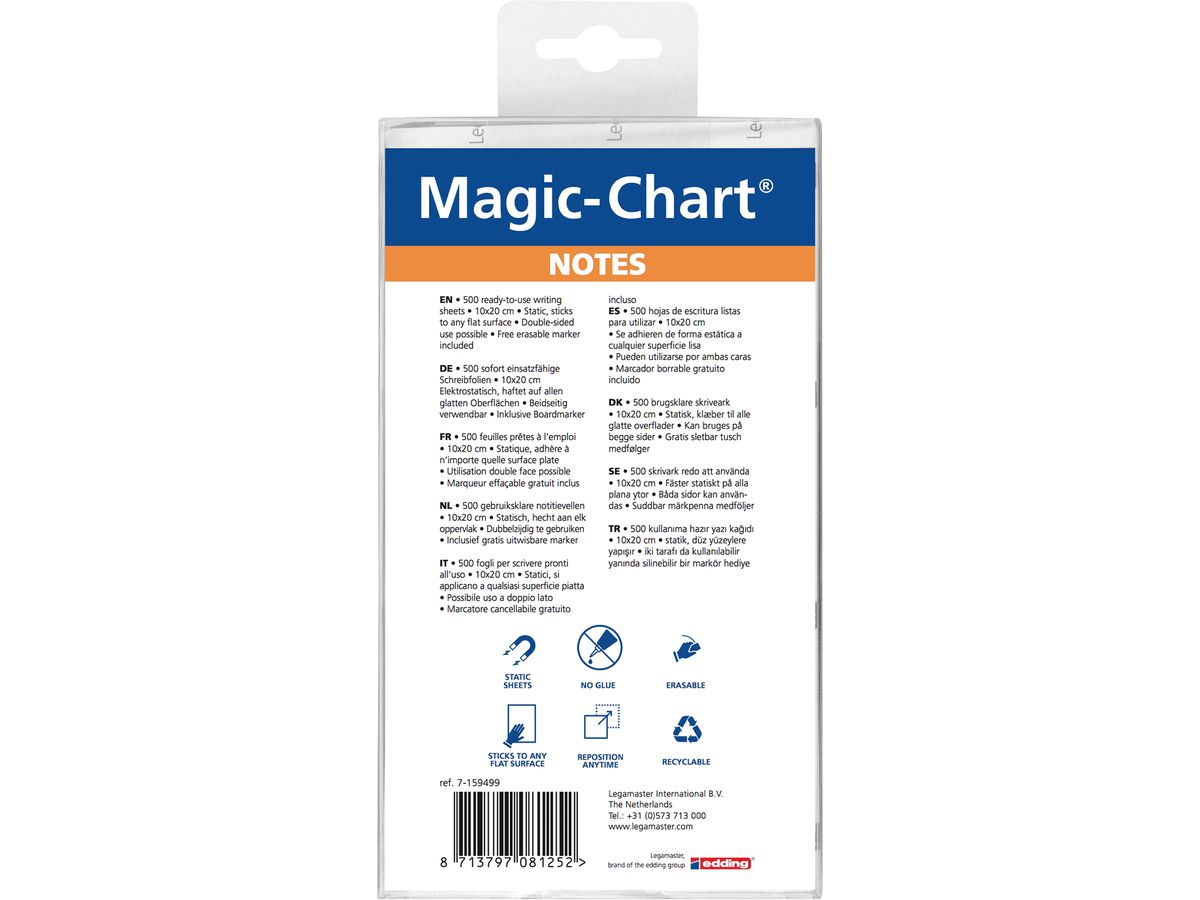LEGAMASTER Magic-Chart Notes 7-159499 ass. 10x20cm 500St. (8713797081252)