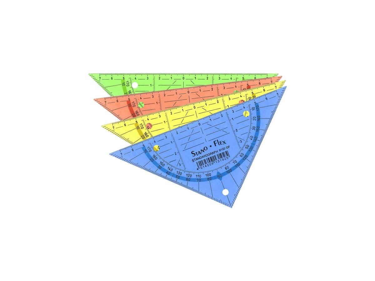 DUX Geodreieck Stano flex 14cm 9192OFX transparent, ass. (4014509141382)
