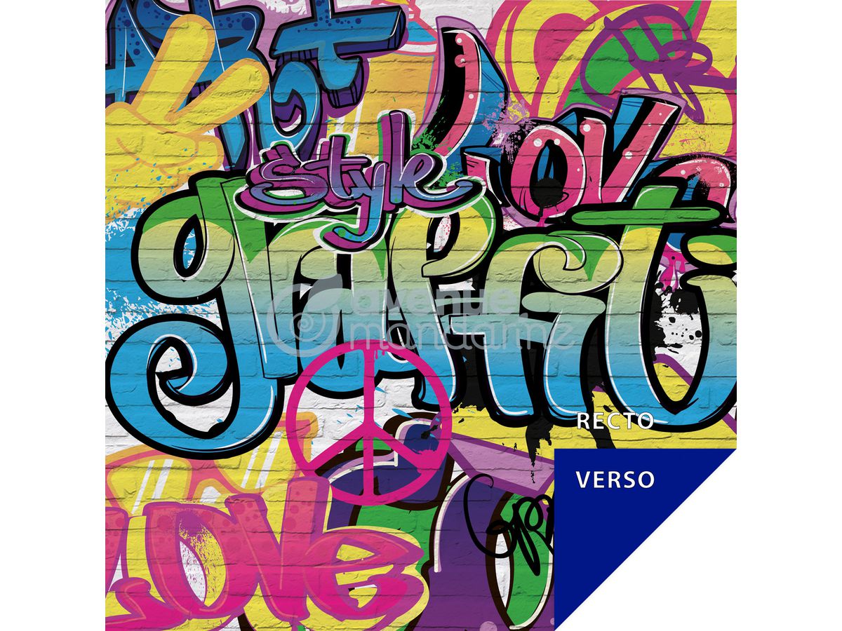 MANDARINE Origamipapier 20x20cm OR520C Street Art 70g 60 Blatt (3609510575205)