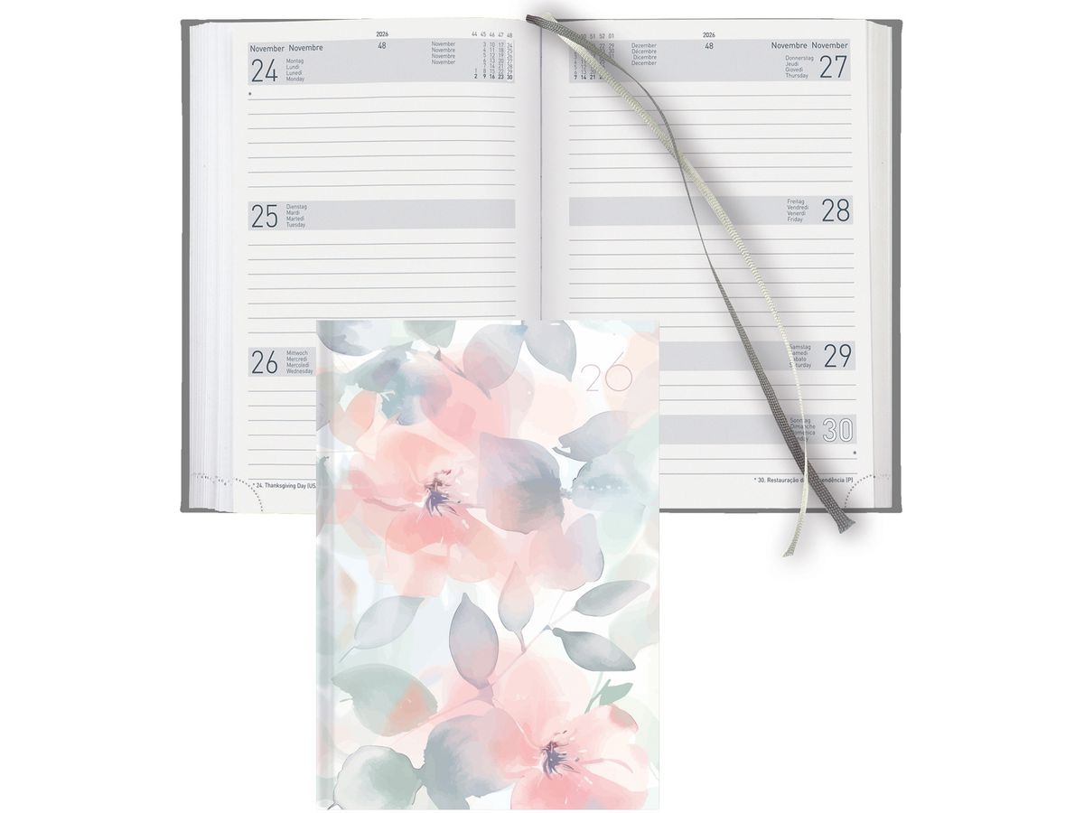 BIELLA Agenda Term 2026 808543720026U 1S/2P Floral ML 14.5x20.5cm (7611365524136)
