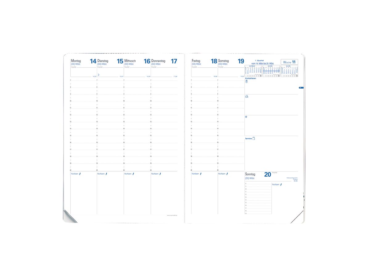 QUO-VADIS Recharge Prenote 2026 024003Q 1S/2P Impala/Club DE 21x29.7cm (3371010125081)
