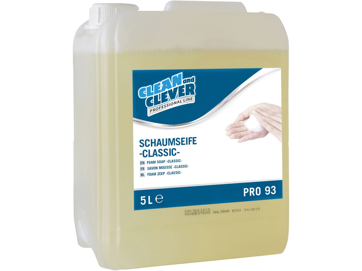 CLEAN AND CLEVER Savon mousse PRO93 5lt 26203 Classic (4024009018008)