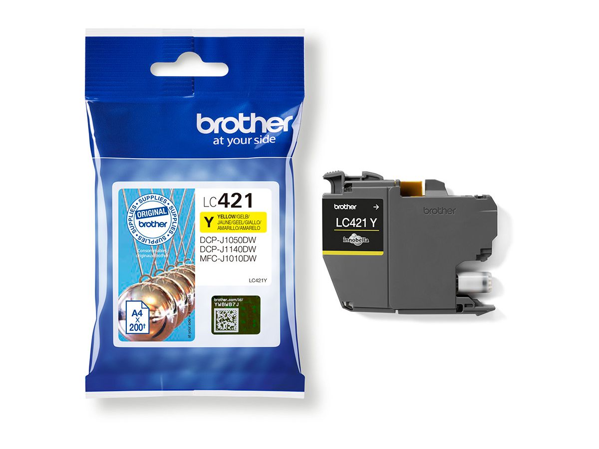BROTHER Cart. d'inchiostro yellow LC-421Y DCP-J1050 200 pagine (4977766810395)
