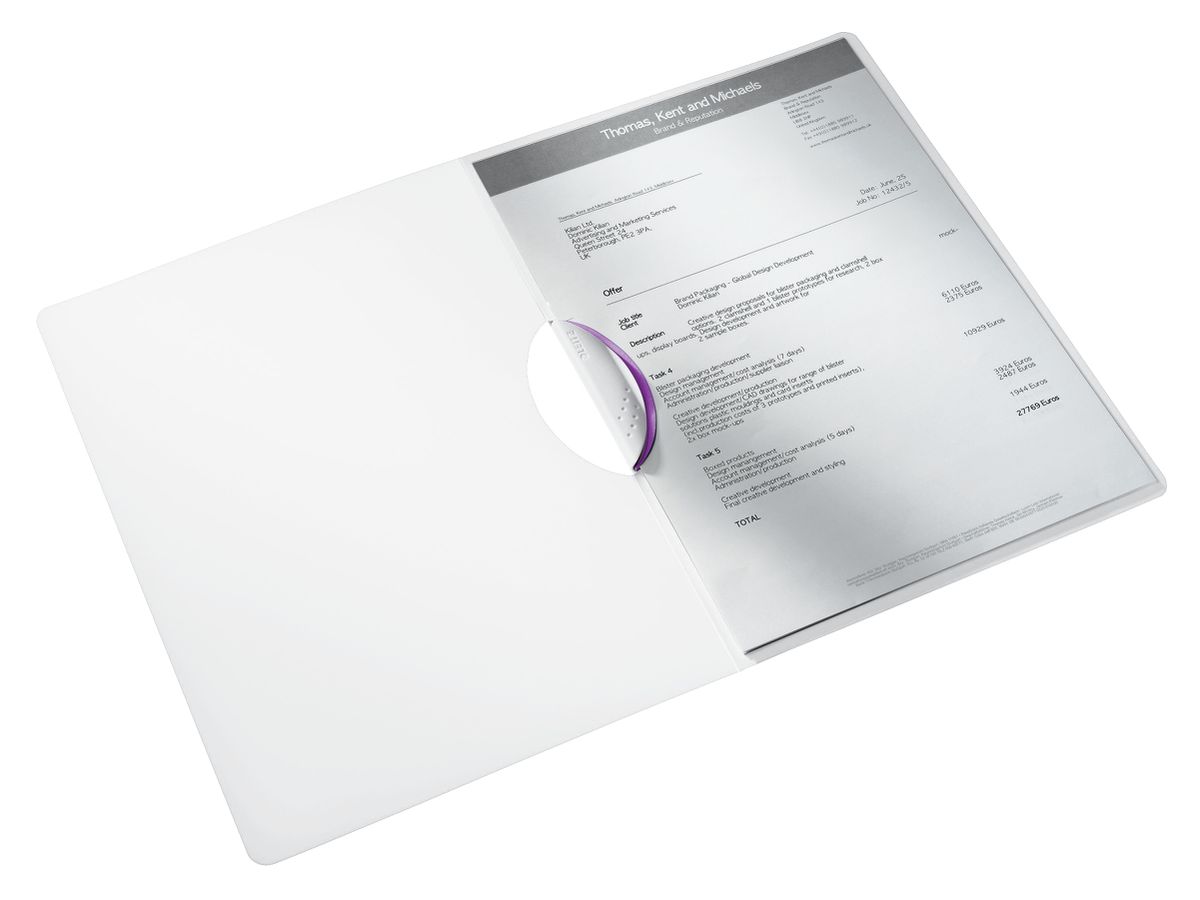 LEITZ Fermeture à pince WOW A4 41850062 violet 30 flls. (4002432106523)