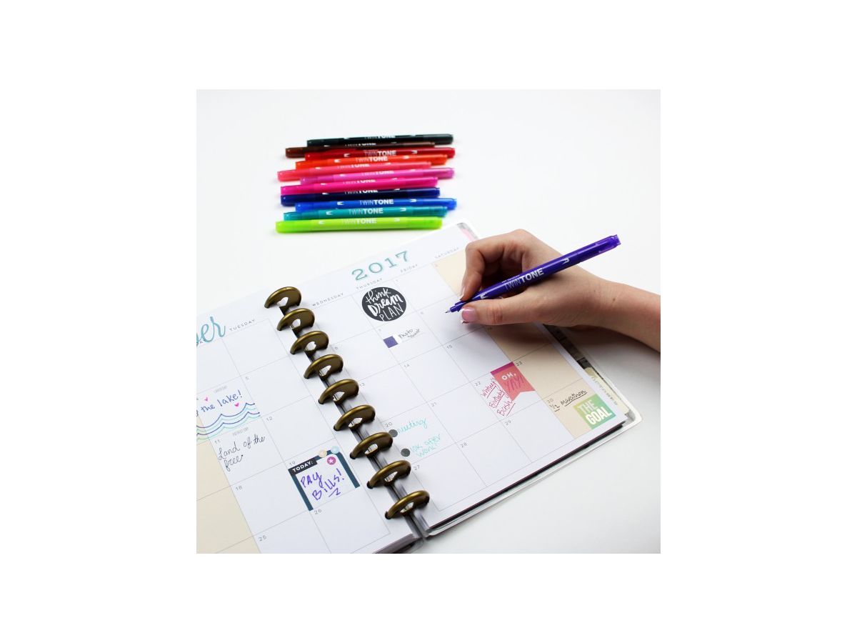 TOMBOW Penna Fibra TwinTone Marker WS-PK-12P-1 chiaro 12 pezzi (4003198141018)