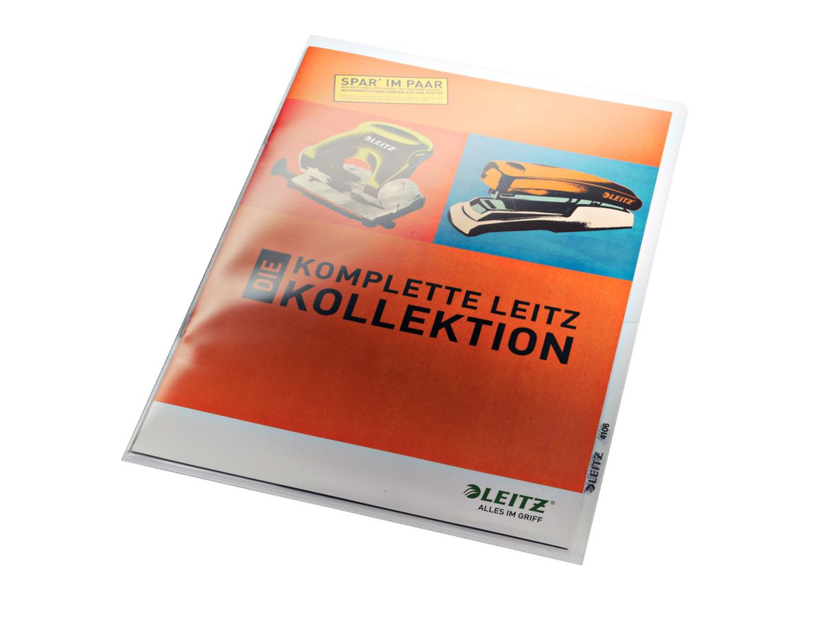 LEITZ Cartelline Premium PVC A4 41060002 chiaro, 0,15mm 100 pezzi (4002432432783)