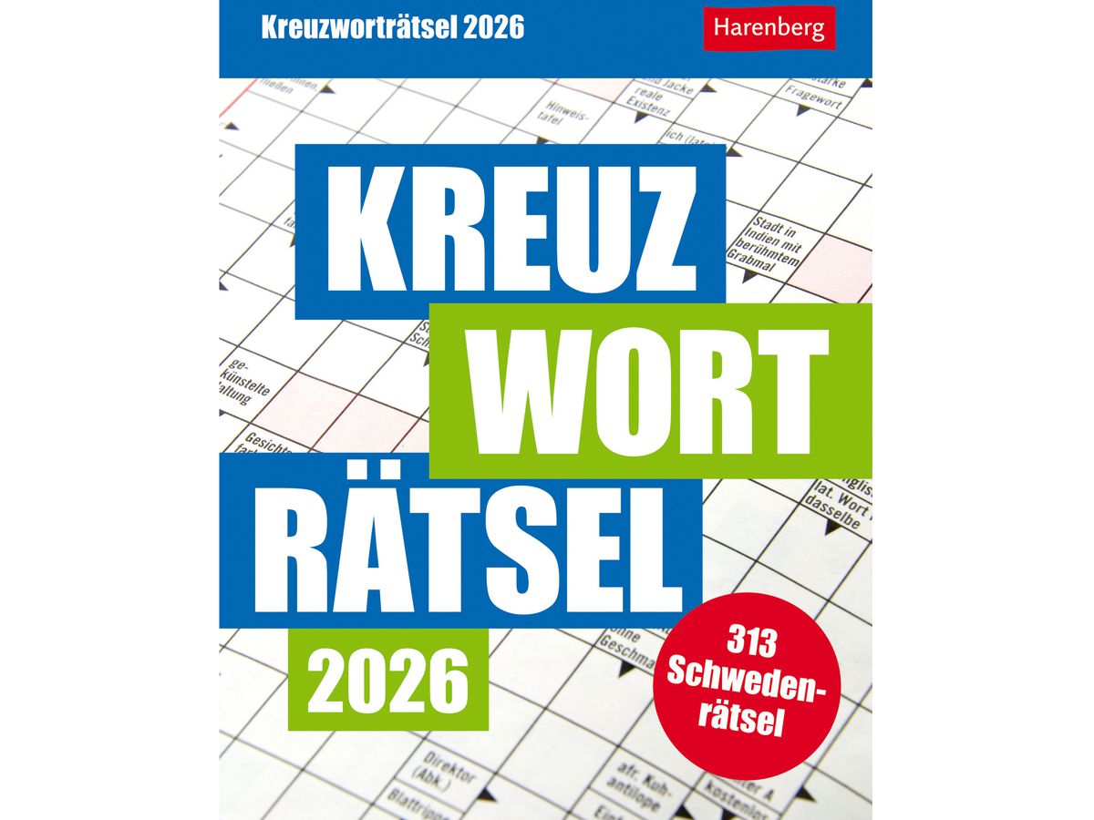 HARENBERG Calendrier détachable 2026 2110400+26 Kreuzworträtsel DE 12.5x16cm (9783840035807)