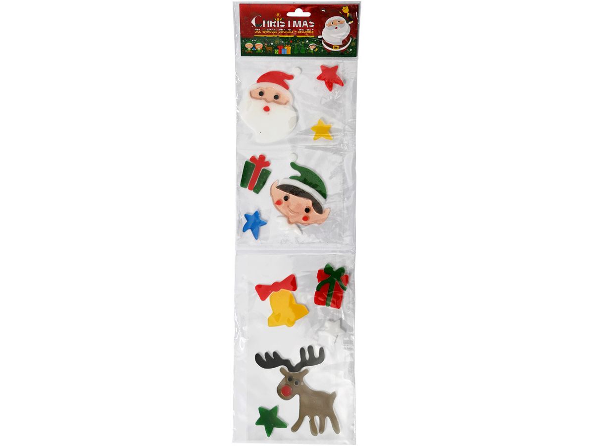 ROOST Autocollant de fenêtre-gel ST804 Noël 4 pièces assortis (8711851804014)