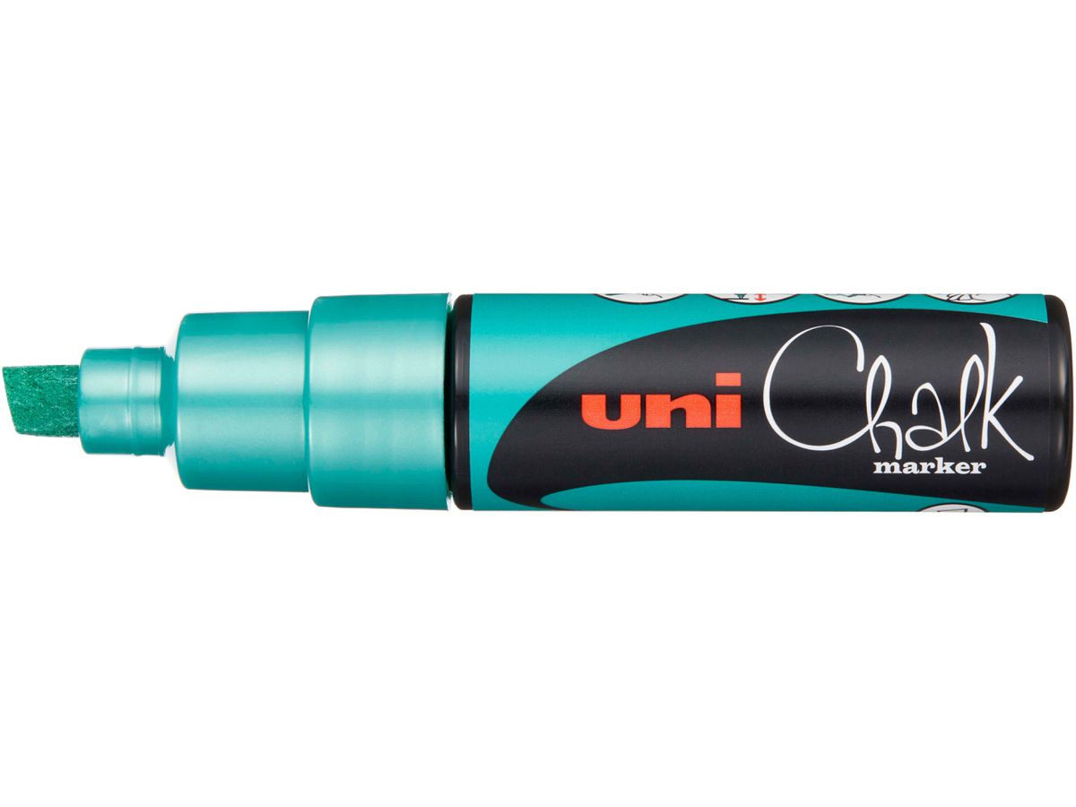 UNI-BALL Chalk Marker 8mm PWE-8K METALLIC GREEN Metallic vert (4902778256374)