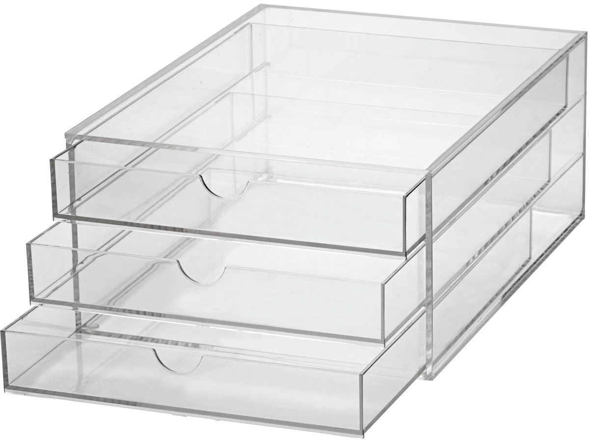 MAUL Vaschetta potadoc. Acryl A4 1950405 trasparente 3 cassetti (4002390067454)