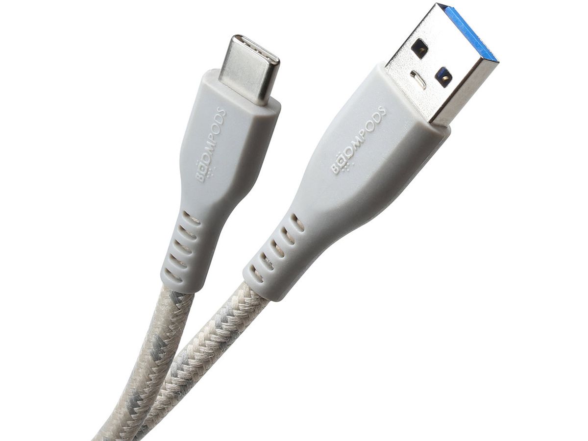 BOOMPODS Tide USB-A/C Cable TCACTI 1.5m,titanium (5081304399125)