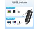 UGREEN Card Reader 2-in-1 65024 USB-C,USB-A,SD,TF (BB) (6941876260249)