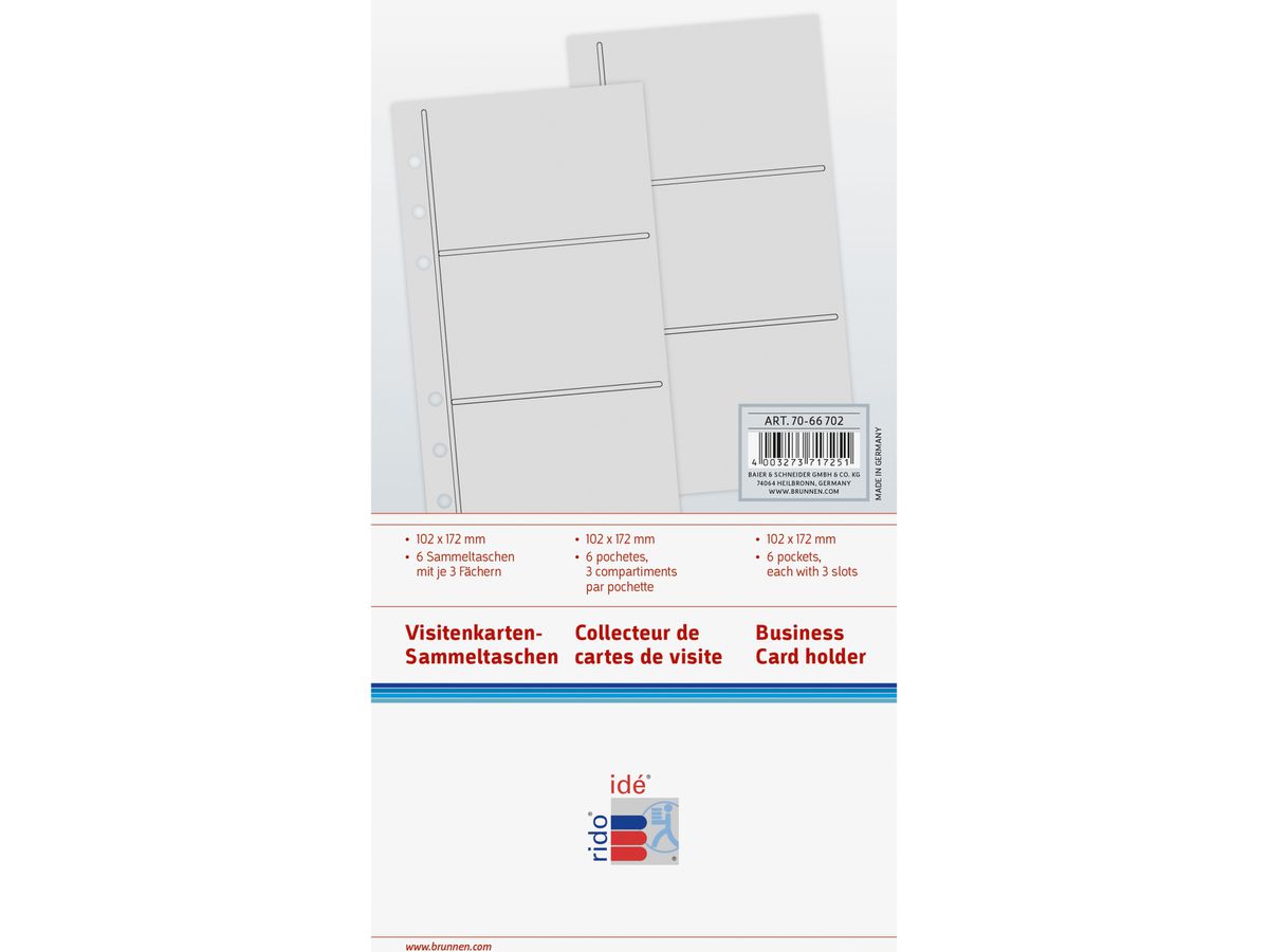 RIDOIDE Timing 2 pochette cartes vis. 7066702.26 6 pièces 10.9x17.3cm (4003273717251)