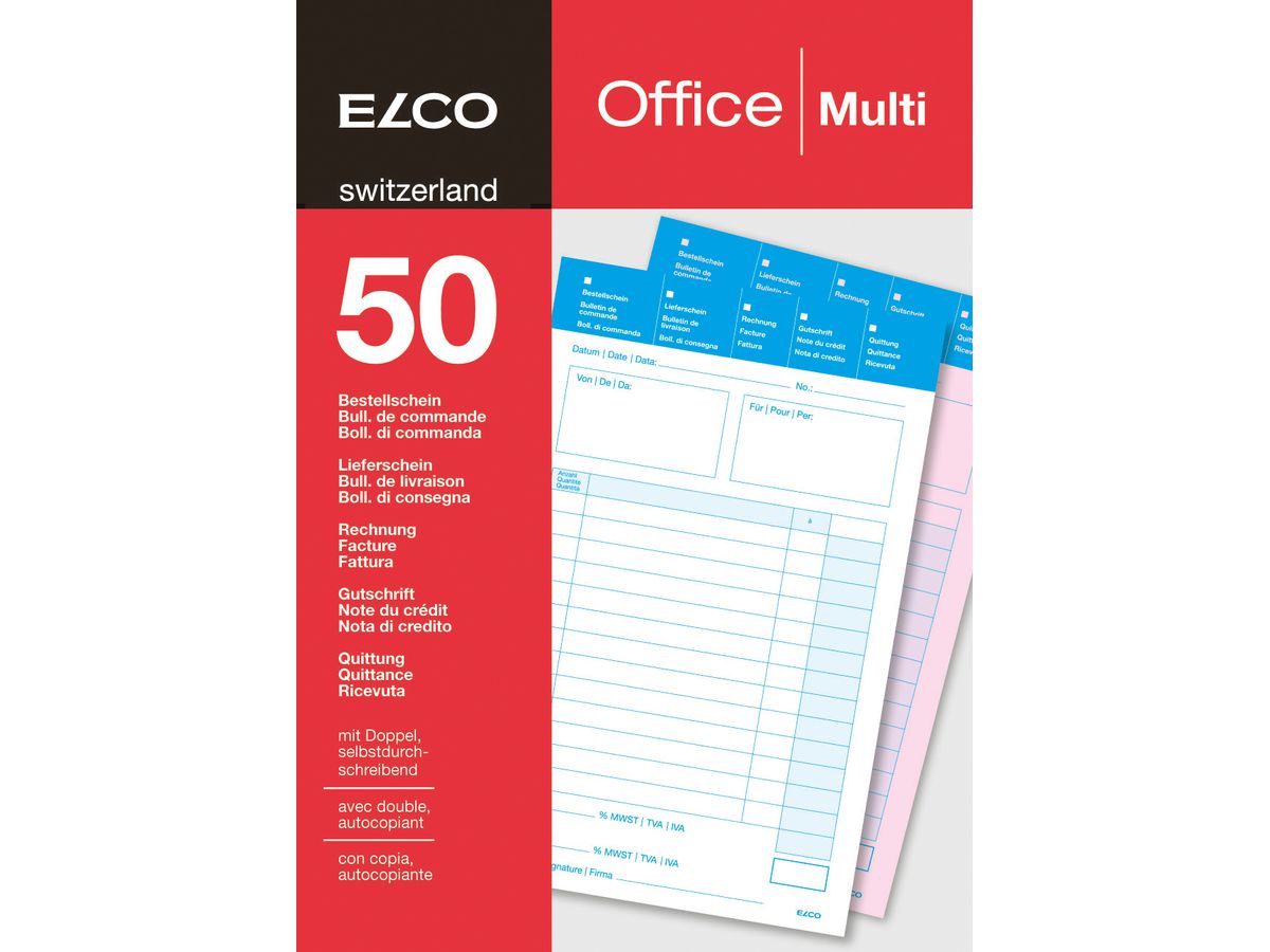 ELCO Multifonction formulaire A5 74595.19 60g 50x2 flls. (7610425287707)