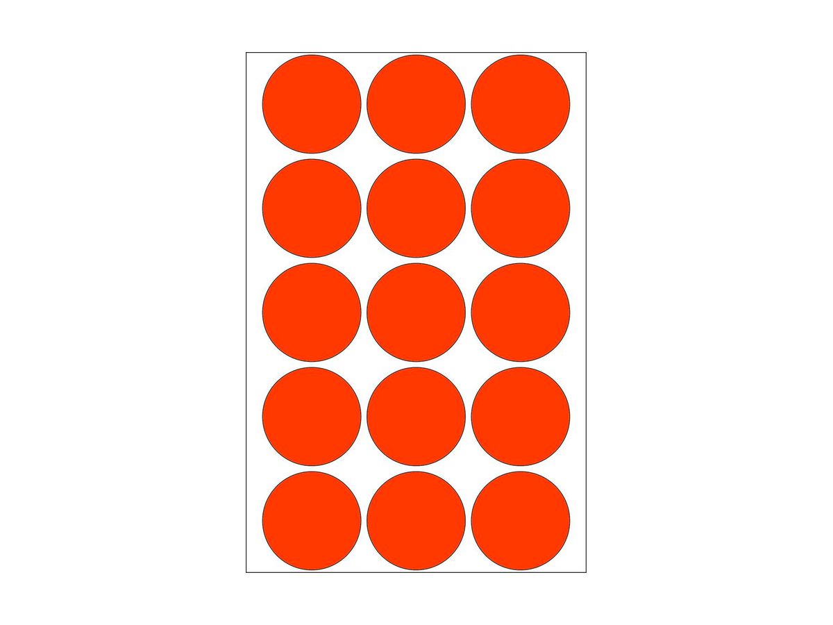 HERMA Marcatori 32mm 2272 rosso 480 pz./32 fl. (4008705022729)