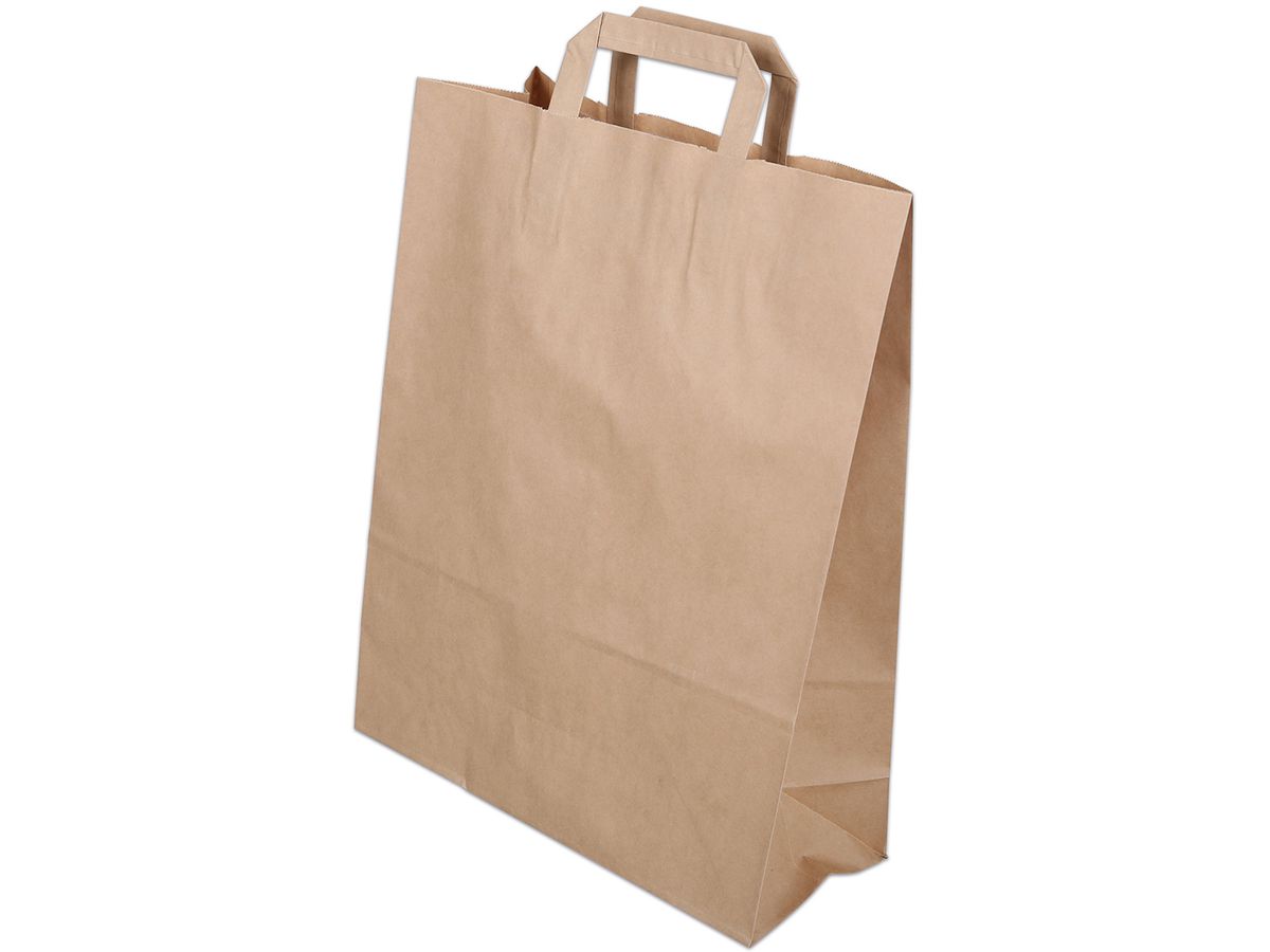 ELCO Tragetasche 320x130x410mm 83104.25 mit Henkel, braun 50 Stück (8024932100159)