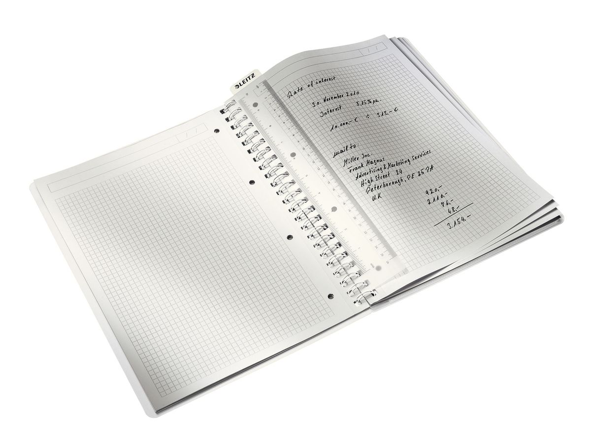 LEITZ Libre spirale WOW PP A4 46380036 bleu, 5mm quadrillé 80 flls. (4002432107681)