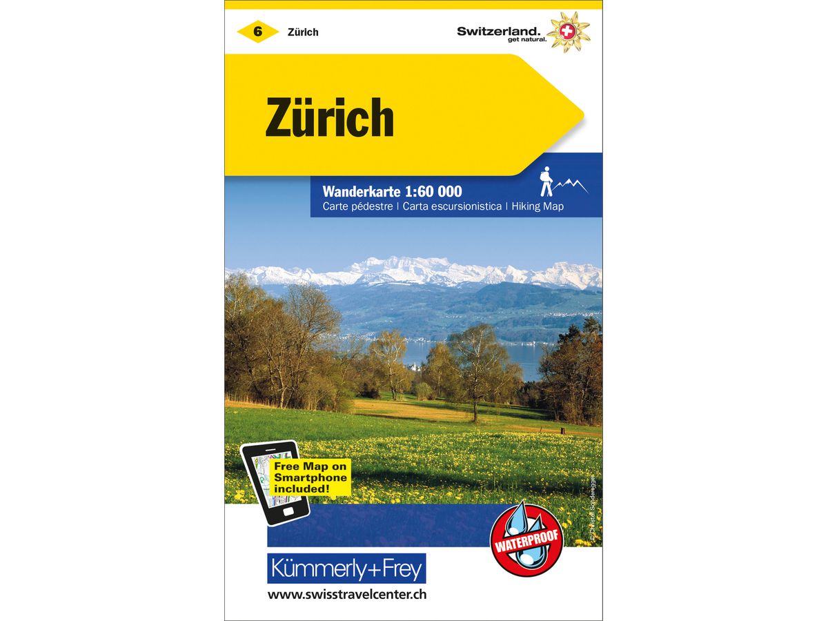 KÜMMERLY+FREY Carta escursionistica 325902206 Zürich 1:60'000 (9783259022061)