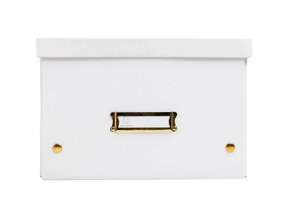 EXACOMPTA Scatola portaoggetti Neo Deco 62358E bianco, A4+ 27x36x19cm (3130630623588)