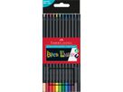 FABER-CASTELL Farbstifte Black Edition 116412 neon Farben ass. 12 Stück (4005401164128)
