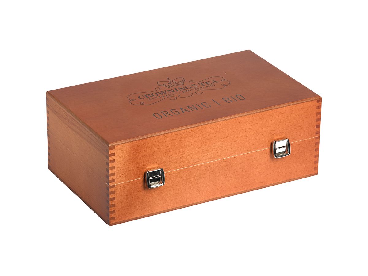 CROWNING'S Bio-Tee Holzbox leer 106367 für 9 Sorten (7611259271238)