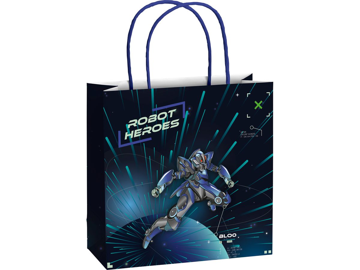 STEWO Geschenktasche Robot 2543517799 blau dunkel 20x8x20cm (7630050883907)