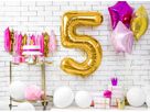 PARTYDECO Palloncino in foil no. 5 86cm FB1M-5-019 oro (5902230736153)