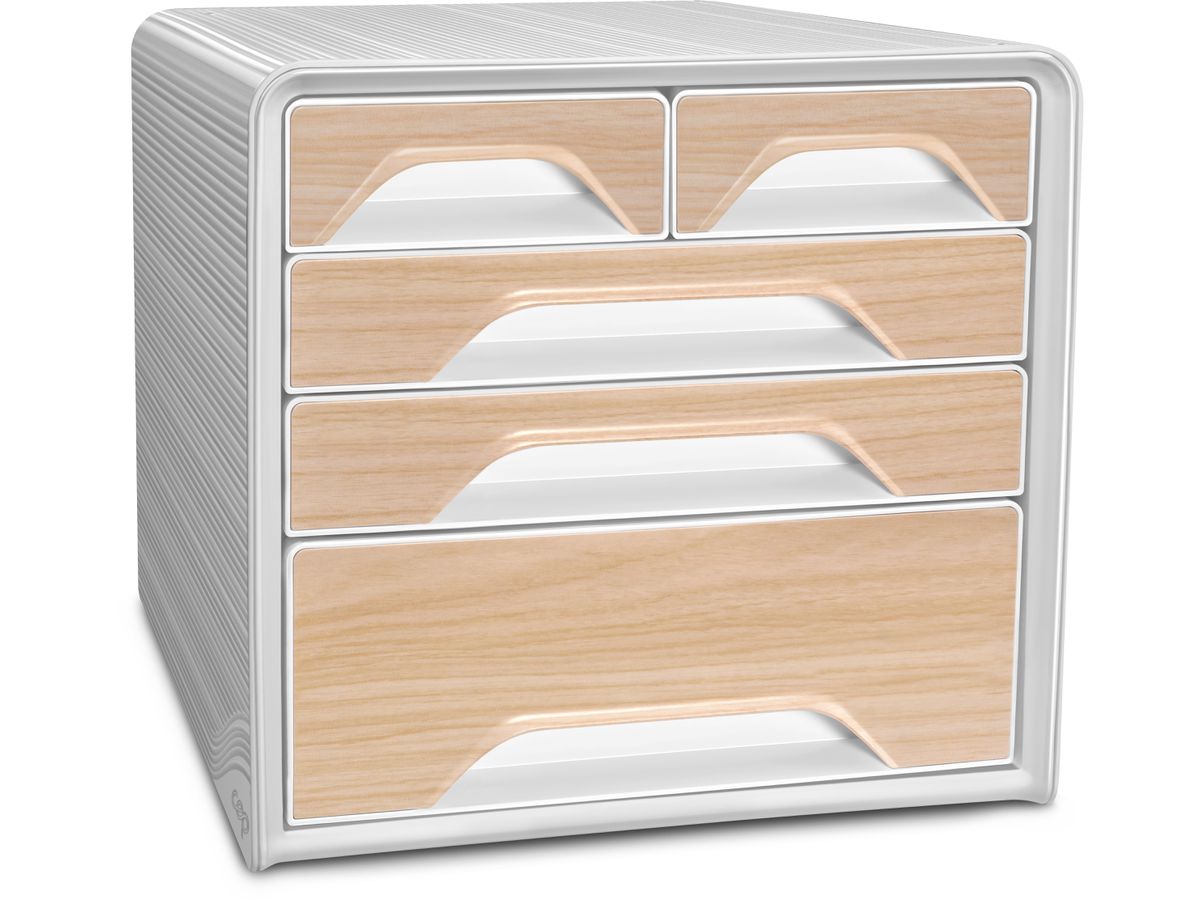 CEP Set tiroires Smoove Silva 1072131021 5 tiroirs blanc/hêtre (3462159020273)