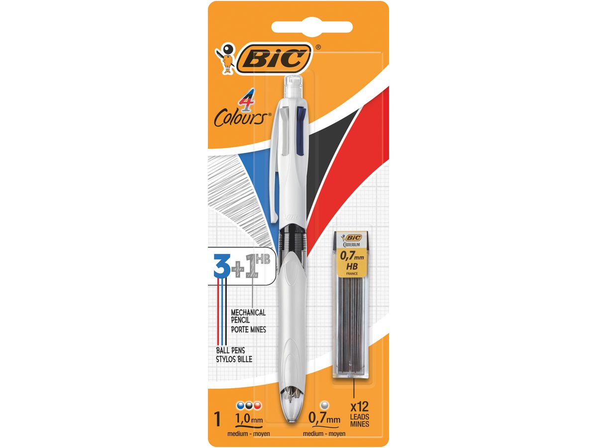BIC Penne sfera, portamine 942103 4 Colours 3+1, multifunction (3086123449541)