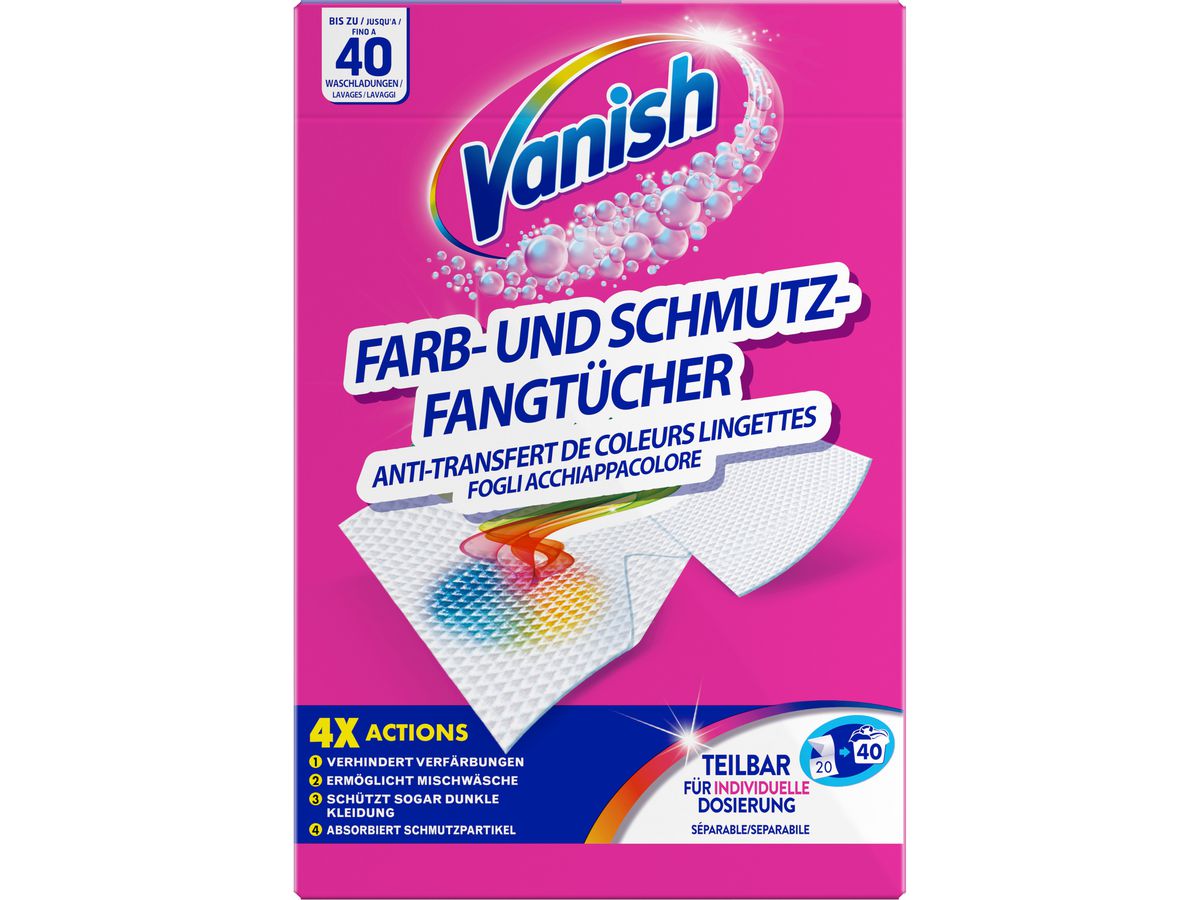 VANISH Farb- & Schmutzfangtücher 8146285 20 Stück (9000300127064)