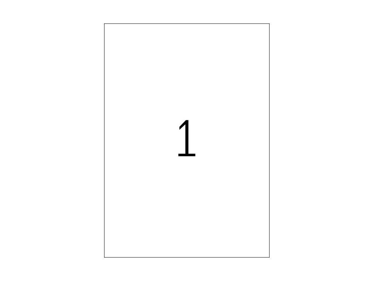 HERMA Étiquettes univers. 210x297mm 4631 blanc 200 pcs./200 flls. (4008705046312)