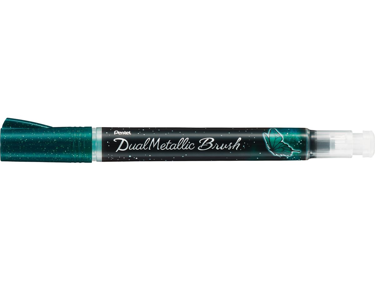 PENTEL Brushpen Dual Metallic XGFH-DD vert (0884851056603)