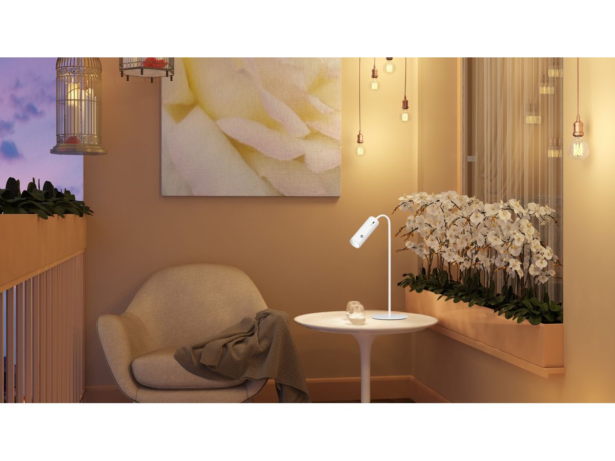 HANSA Lampe de table Flare Spot 41-5011.204 blanc (7612176093224)